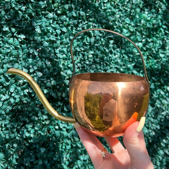 Vintage copper watering can, copper home decor, houseplant watering can - Picture 2 of 7